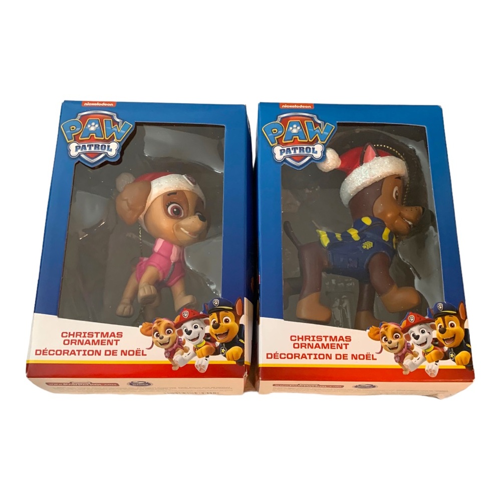 NIB 2021 PAW PATROL Chase & Skye Christmas Tree Ornament by Kurt S. Adler